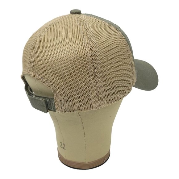 Outdoor Cap Hawkeye Mesh Strapback Cap Trucker Baseball Hat Bird Khaki Green - Picture 11 of 13